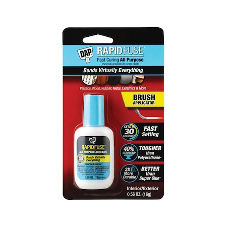 Dap DAP Rapid Fuse High Strength Glue Clear All Purpose Brush On 0.56 oz 00173
